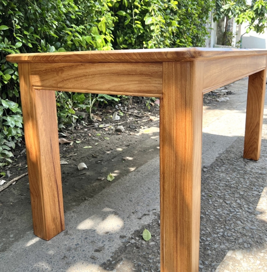 BÀN ĂN GỖ GÕ ĐỎ 4 GHẾ MẶT NGUYÊN KHỐI - HIỆN ĐẠI