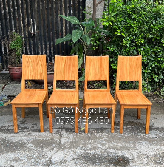 BÀN ĂN GỖ GÕ ĐỎ 4 GHẾ MẶT NGUYÊN KHỐI - HIỆN ĐẠI