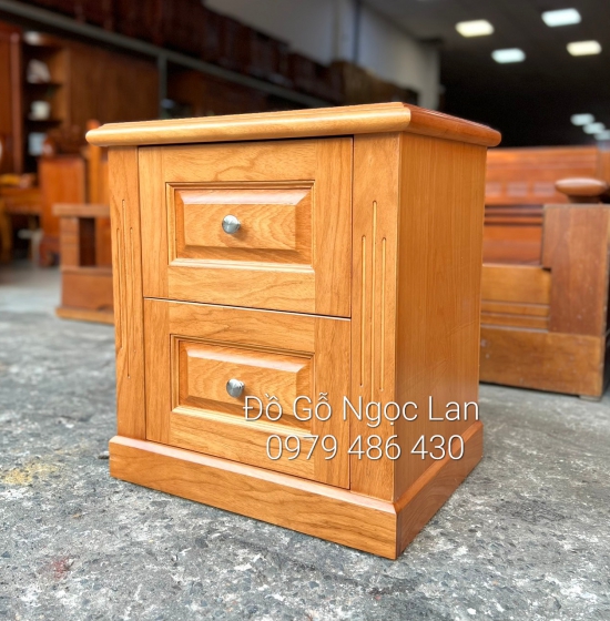 TỦ ĐẦU GIƯỜNG GỖ GÕ ĐỎ 2 NGĂN KÉO HIỆN ĐẠI 