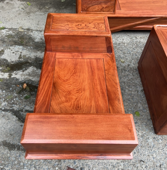 GHẾ SOFA GỖ HƯƠNG ĐÁ CAO CẤP CHÂN THUYỀN - 2 VĂNG