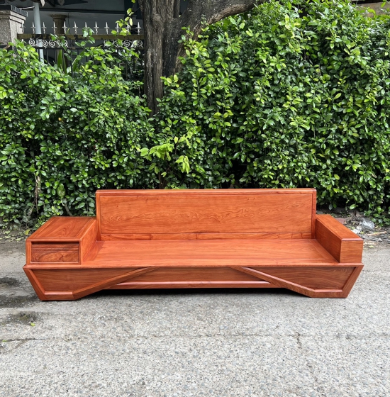 GHẾ SOFA GỖ HƯƠNG ĐÁ CAO CẤP CHÂN THUYỀN - 2 VĂNG