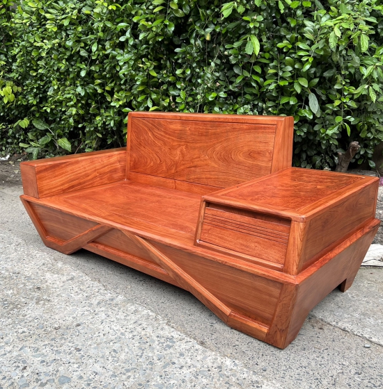 GHẾ SOFA GỖ HƯƠNG ĐÁ CAO CẤP CHÂN THUYỀN - 2 VĂNG