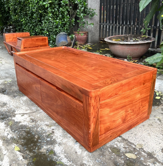 GHẾ SOFA GỖ HƯƠNG ĐÁ CAO CẤP CHÂN THUYỀN - 2 VĂNG