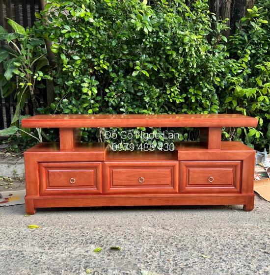 KỆ TIVI GỖ XOAN ĐÀO - MẪU NHẬT 3 NGĂN KÉO 