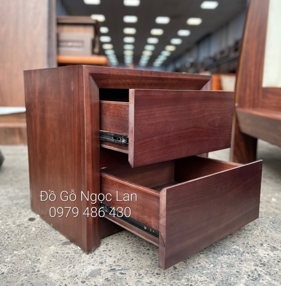 TỦ ĐẦU GIƯỜNG 2 NGĂN KÉO GỖ MUN - HIỆN ĐẠI 