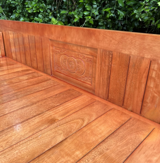 Giường Gấp Ô Kéo Gỗ Sồi màu xoan đào GG 023