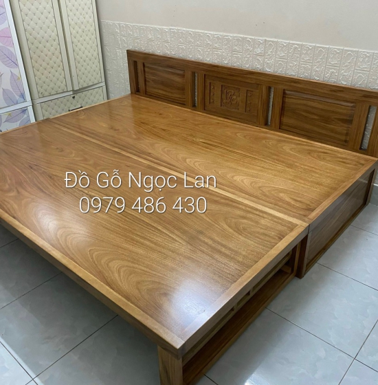  GIƯỜNG GẤP 2 NGĂN KÉO GỖ HƯƠNG XÁM THÔNG MINH 1M4X1M9 HIỆN ĐẠI 