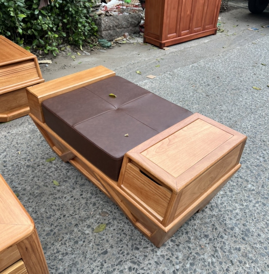 SOFA GỖ GÕ ĐỎ 2 VĂNG CHÂN THUYỀN CAO CẤP SFT 3600