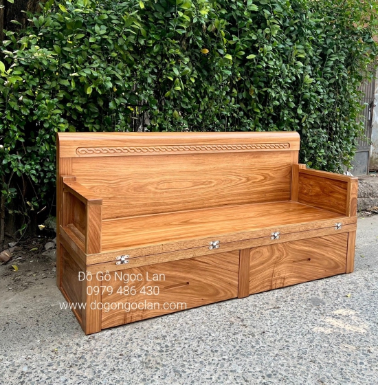 GIƯỜNG GẤP GỖ HƯƠNG XÁM THÔNG MINH 2 NGĂN KÉO GGX 52-2