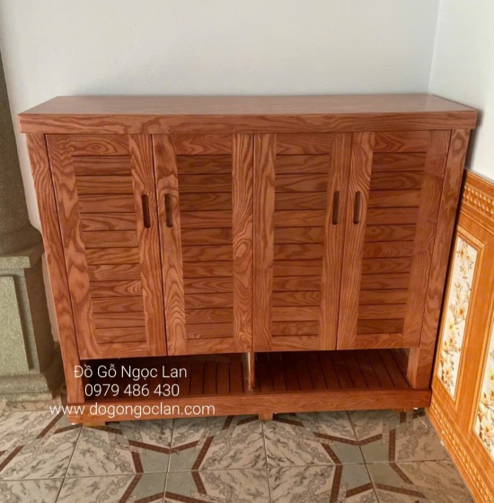 TỦ GIÀY DÉP GỖ SỒI NGA 4 CÁNH HIỆN ĐẠI TG 23-4