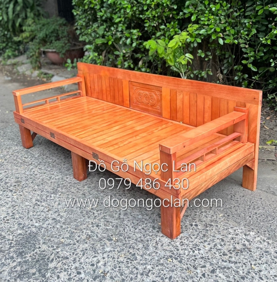 GIƯỜNG GẤP THÀNH GHẾ GỖ SỒI 1M6 GIÁ RẺ 018-6