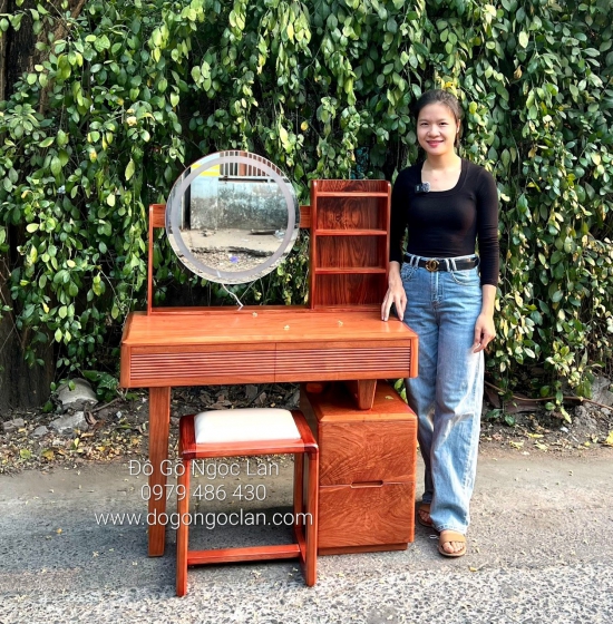  Bàn Trang Điểm Gỗ Hương Đá Tự Nhiên 1m BP 280