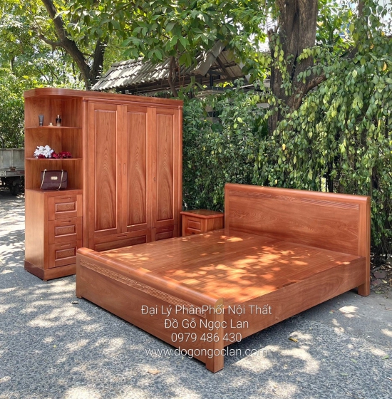 Combo Phòng Ngủ Gỗ Xoan Đào XD 1140
