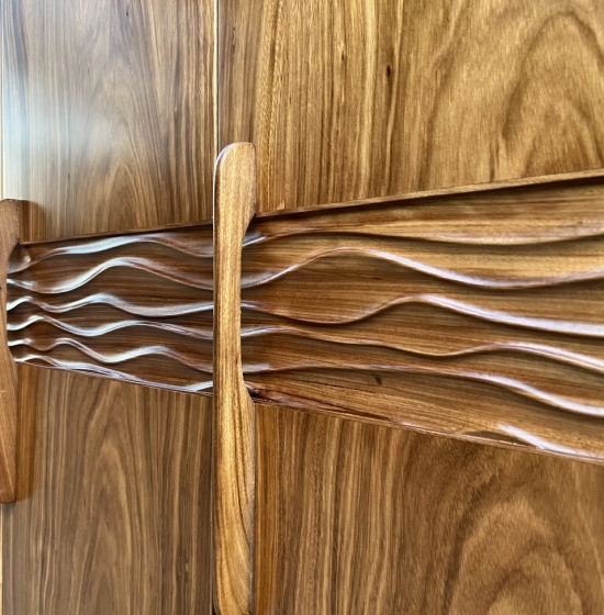 Tủ Áo Gỗ Hương Xám 4 Cánh Thiết Kế Sang Trọng Mẫu Cánh Sóng 