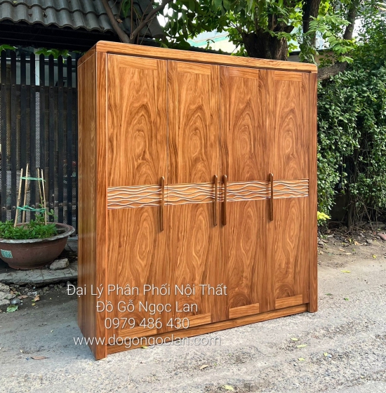 Combo Phòng Ngủ Gỗ Hương Xám 2 Chi Tiết Cao Cấp Hiện Đại, Sang Trọng 