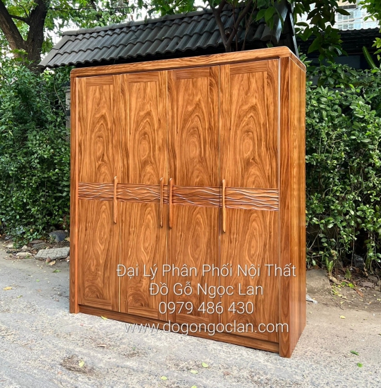 Combo Phòng Ngủ Gỗ Hương Xám 2 Chi Tiết Cao Cấp Hiện Đại, Sang Trọng 