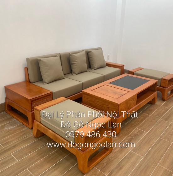 SOFA VĂNG GỖ SỒI NGA NHỎ GỌN 3 CHI TIẾT ĐƠN GIẢN - HIỆN ĐẠI