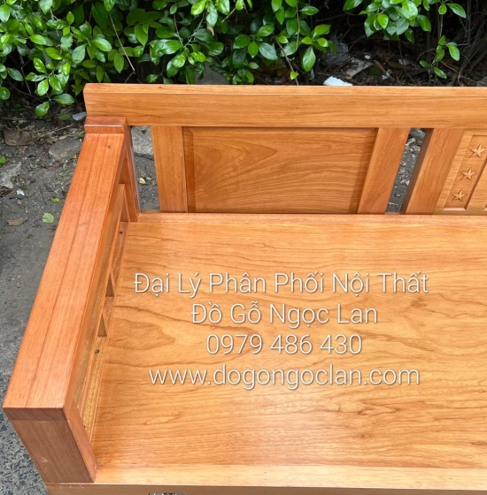 Giường Gấp Gọn Đa Năng Gỗ Gõ Đỏ 2 Ngăn Kéo - Hiện Đại