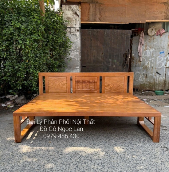 Giường Gấp Gỗ Hương Xám Chân Cao Hàng Đặt Phù Hợp Cho Người Già 