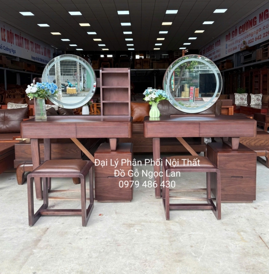 Bàn Ghế Trang Điểm Gỗ Mun 1m Sang Trọng, Tinh Tế 