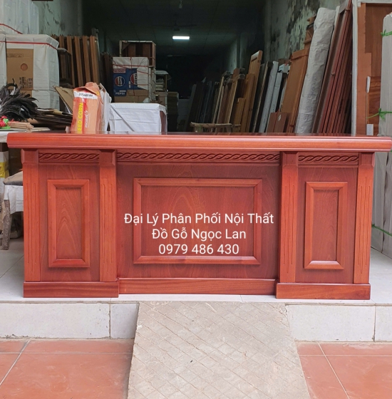 Bàn Làm Việc, Bàn Giám Đốc Gỗ Xoan Đào 1m6 Bền Đẹp 