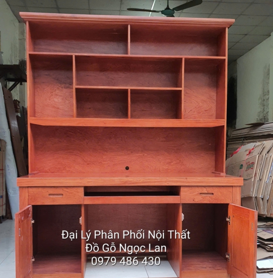 Bàn Học Sinh Gỗ Hương Đá Hàng Đặt Theo Kích Thước Kèm Kệ Sách Bền Đẹp 1m6