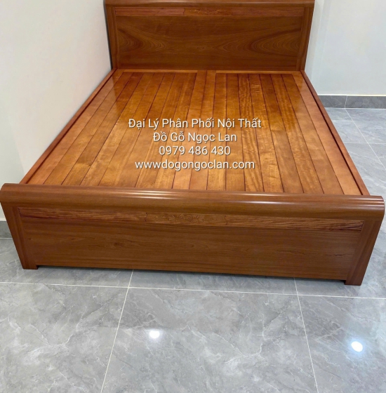 Giường Ngủ Gỗ Xoan Đào Dạt Phản 1M6 X2M Giao Khách 