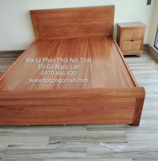 Giường Ngủ Gỗ Xoan Đào Dạt Phản 1M6 X2M Giao Khách 